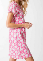 Ashley Pink Cap Sleeve Dress