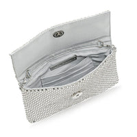 Whiting & Davis Aurora Pouchette Silver Crystal Handbags Whiting & Davis