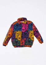 Farm Rio Midnight Leopards Reversible Puffer Jacket