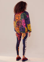 Farm Rio Midnight Leopards Reversible Puffer Jacket