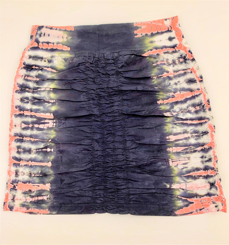 Ruched Tie-Dye Skirt