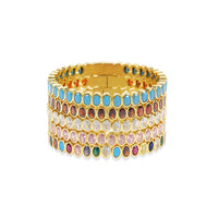 CORE | JEWELED TENNIS BANGLE: WHITE Chakarr Jewelry