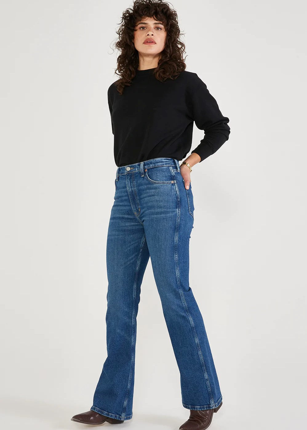 Etica Anya Modern Flare Jeans Wetlands Denim ETICA