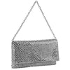 Whiting & Davis Aurora Pouchette Pewter Crystal Handbags Whiting & Davis