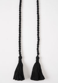 Tara Jarmon Bianca Black Corded Belt Belts Tara Jarmon