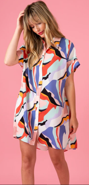 Antelope Shirt Dress Dress SPRING FROST Boutique