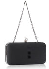 Whiting & Davis Cassie Pearl Minaudiere Matte Black Whiting & Davis