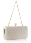 Whiting & Davis Cassie Pearl Minaudiere Pearl Whiting & Davis