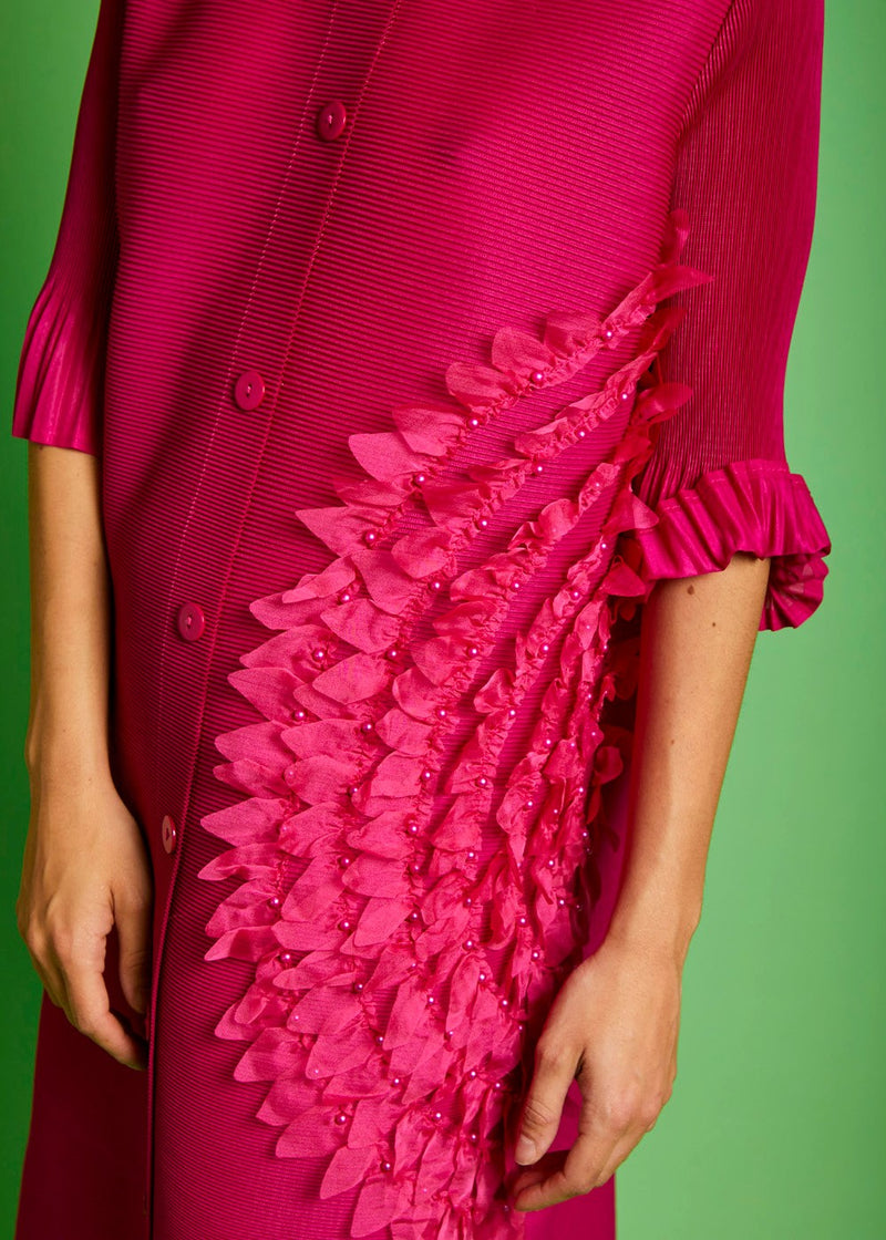 Silk Blend Embellished Duchess Dress