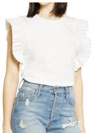 Poplin Ruffle Top Top SPRING FROST Boutique