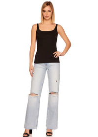 Susana Monaco Everyday Tank Black M Top Susana Monaco