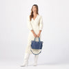 Hammitt Daniel Medium Weekend Blues/Brushed Silver Handbags HAMMITT, LA