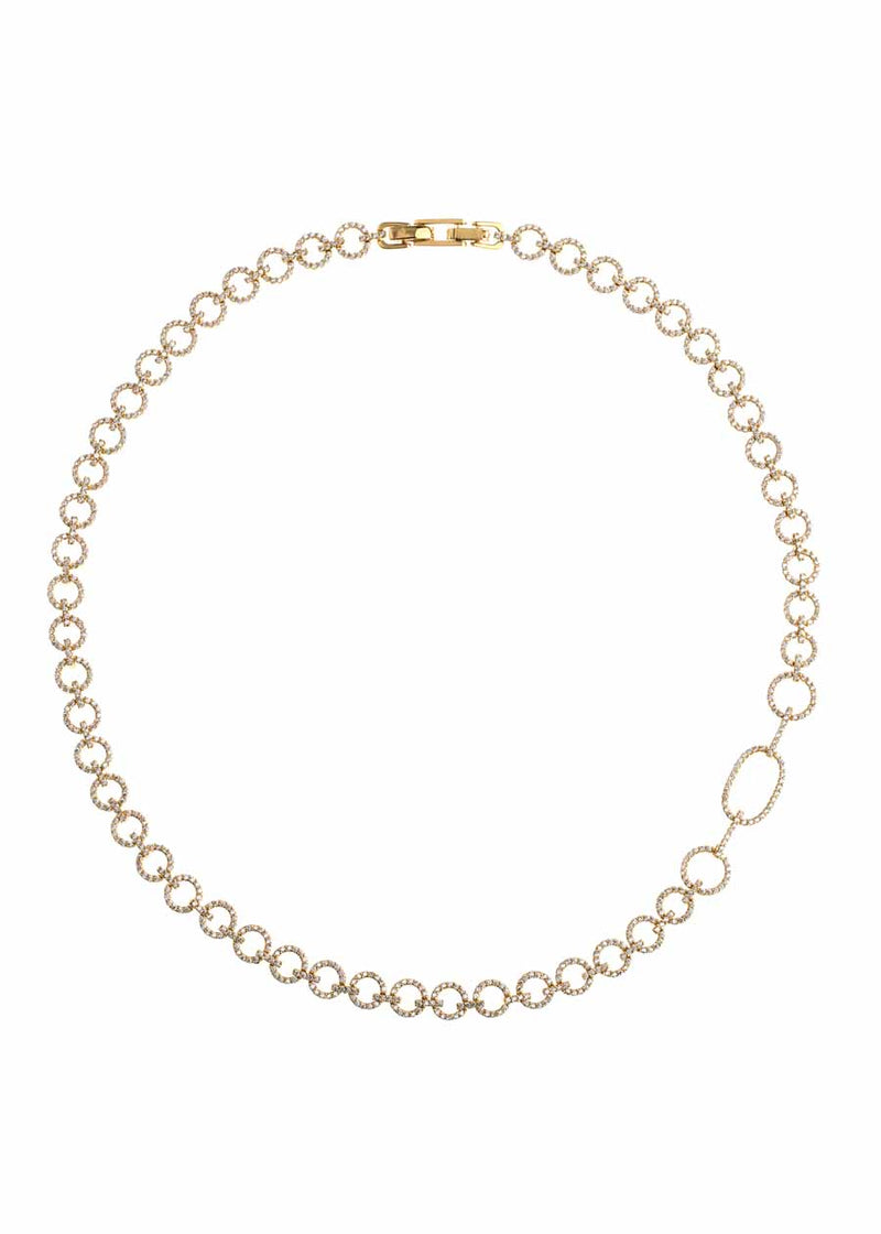 Theia Open Circle Link Short Statement Necklace