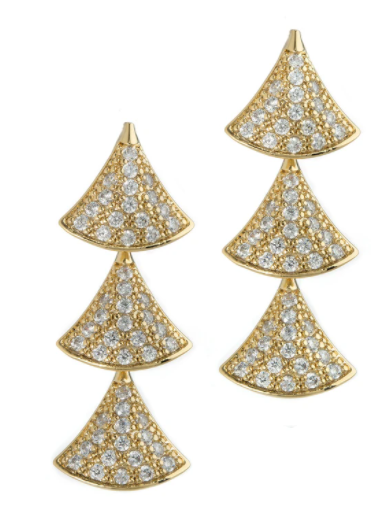 Tiered Triangle Earrings